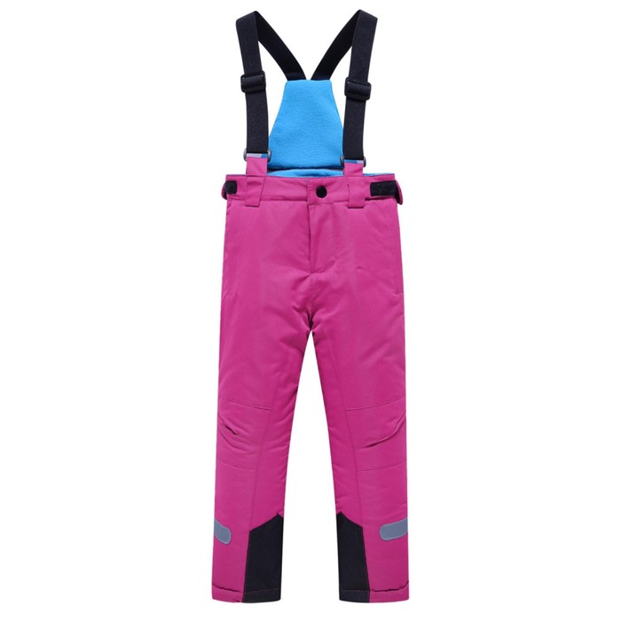 Брюки горнолыжные для девочки, рост 128 см, цвет малиновый костюм для девочки джемпер брюки цвет малиновый рост 128 см