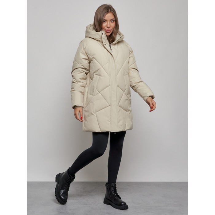 фото Куртка зимняя женская, размер 56, цвет бежевый mtforce