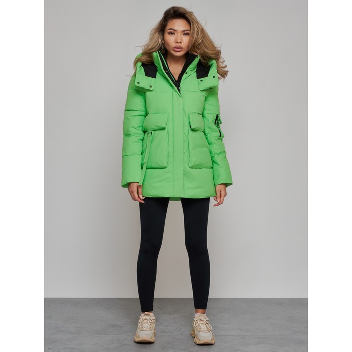 Куртка зимняя женская, размер 46, цвет зелёный