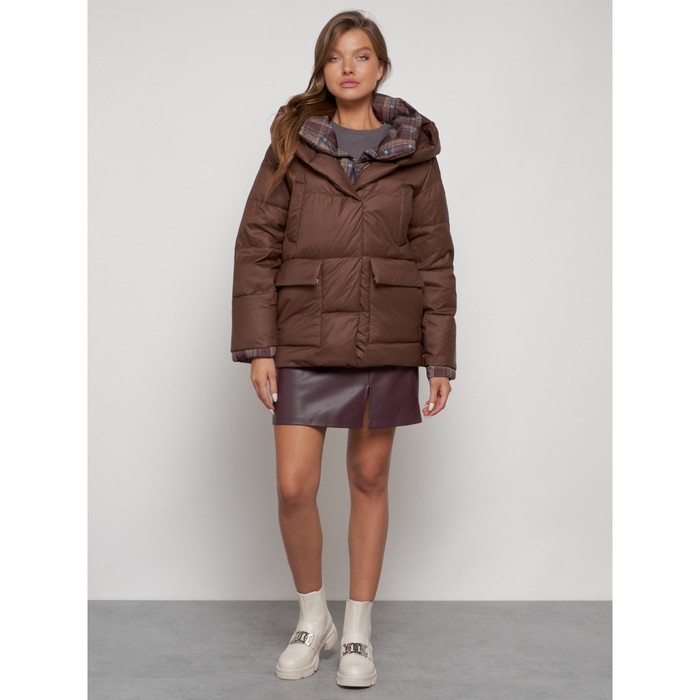 куртка женская зимняя modtex размер 50 черный Куртка зимняя женская, размер 50, цвет коричневый