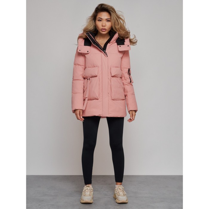 Куртка зимняя женская, размер 50, цвет розовый