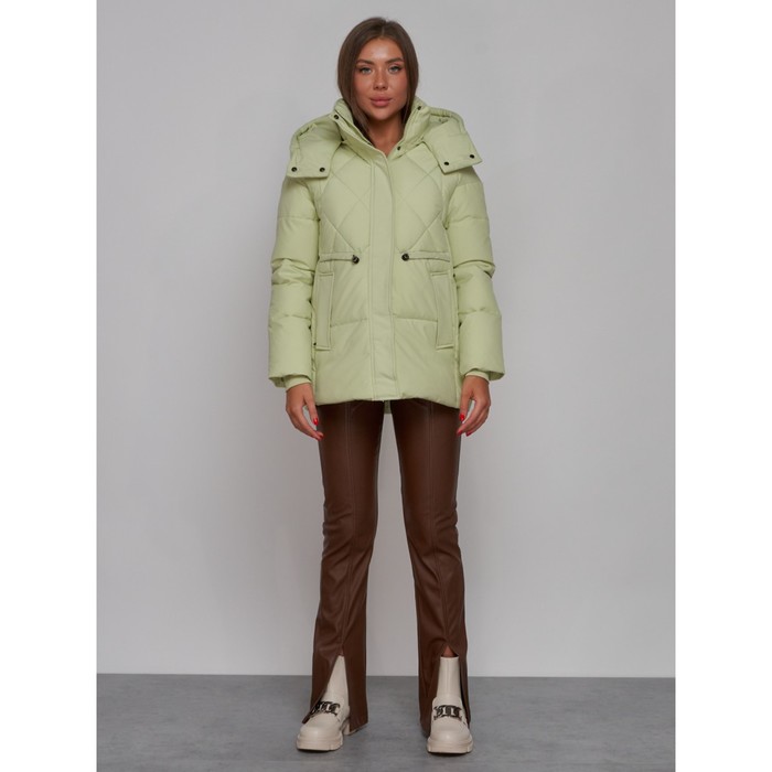 Куртка зимняя женская, размер 42, цвет салатовый
