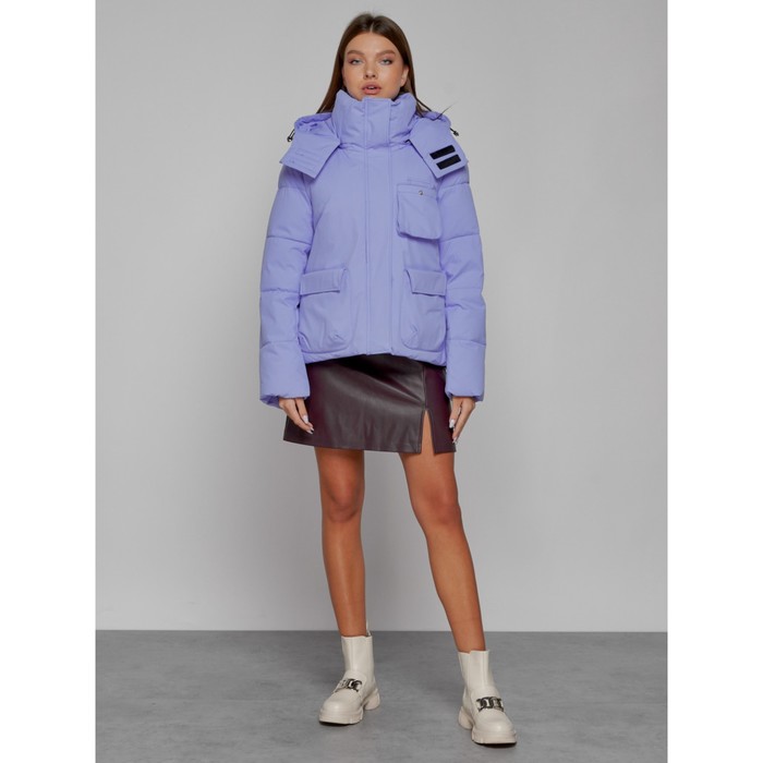 куртка женская зимняя modtex размер 50 черный Куртка зимняя женская, размер 50, цвет фиолетовый