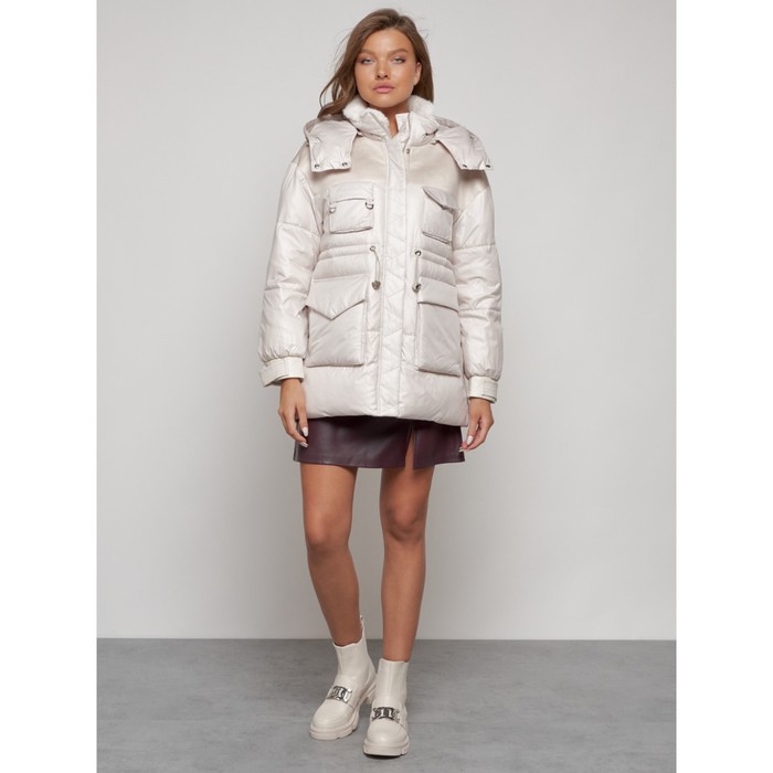 куртка женская зимняя modtex размер 52 васильковый Куртка зимняя женская, размер 52, цвет бежевый