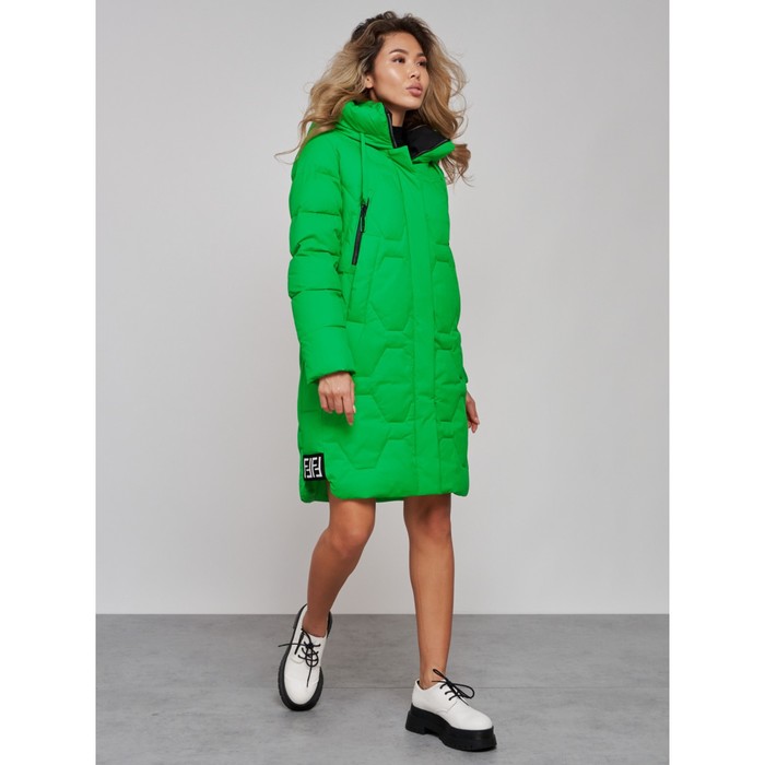 фото Пальто утепленное зимнее женское, размер 42, цвет зелёный mtforce