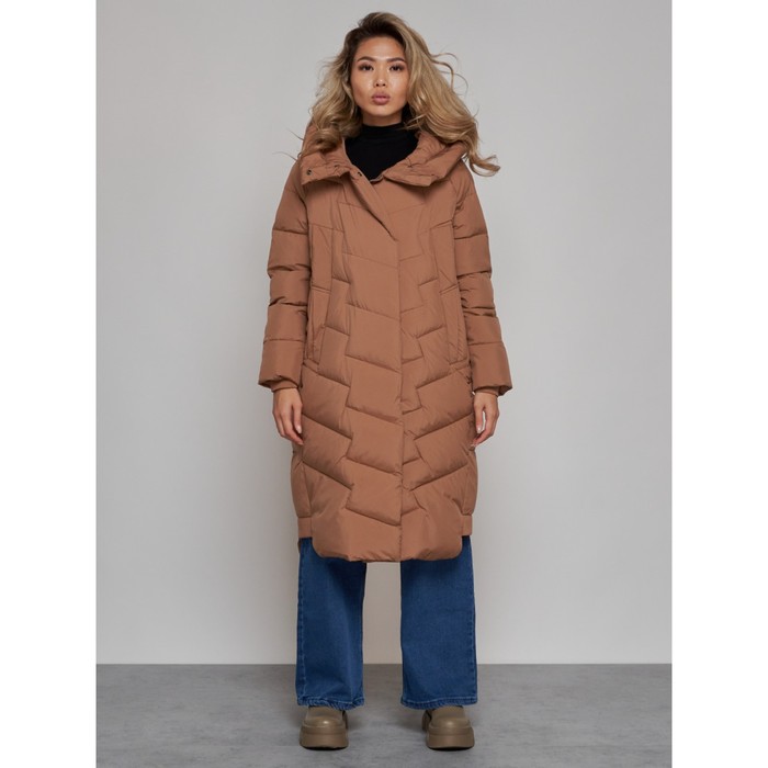 Пальто утепленное зимнее женское, размер 48, цвет коричневый пальто утепленное зимнее женское размер 48 цвет коричневый