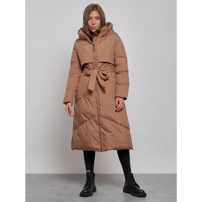 Пальто утепленное зимнее женское, размер 44, цвет коричневый пальто утепленное зимнее женское размер 44 цвет коричневый
