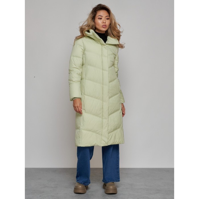 фото Пальто утепленное зимнее женское, размер 42, цвет светло-зелёный mtforce