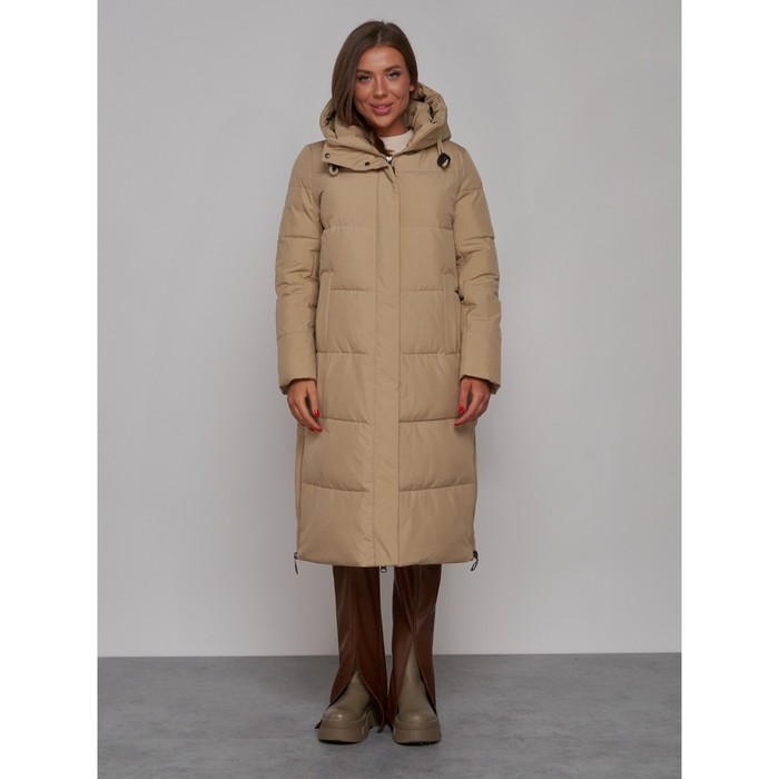 Пальто утепленное зимнее женское, размер 44, цвет светло-коричневый пальто утепленное зимнее женское размер 50 цвет светло коричневый