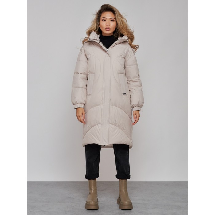 Пальто утепленное зимнее женское, размер 44, цвет светло-серый пальто утепленное зимнее женское размер 44 цвет светло коричневый