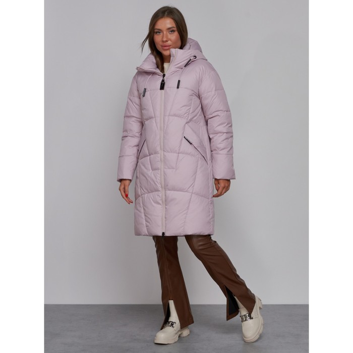 фото Пальто утепленное зимнее женское, размер 50, цвет фиолетовый mtforce