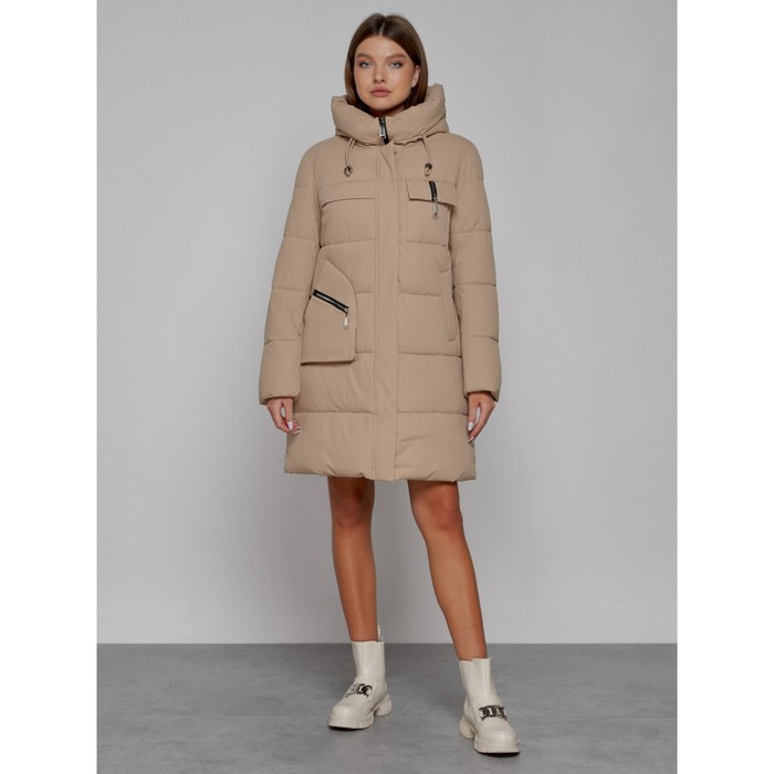 Пальто утепленное зимнее женское, размер 56 цена и фото