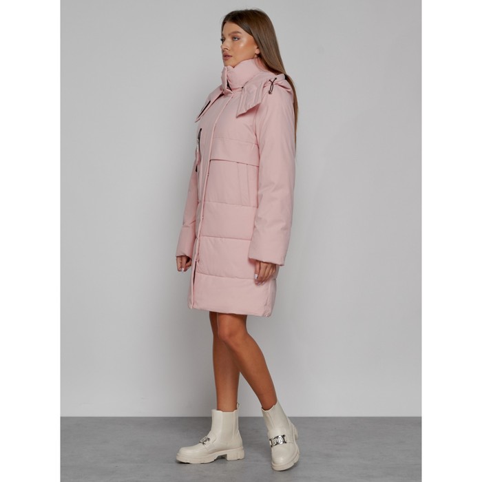 фото Пальто утепленное зимнее женское, размер 48, цвет розовый mtforce