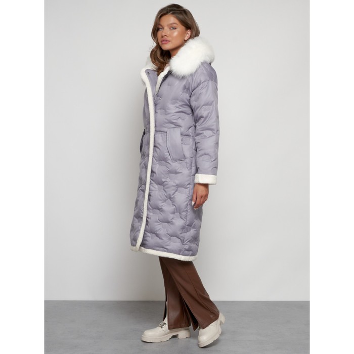 фото Пальто утепленное зимнее женское, размер 46, цвет серый mtforce