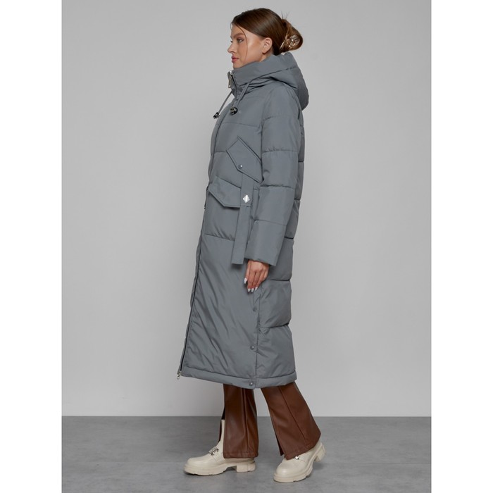 фото Пальто утепленное зимнее женское, размер 42, цвет серый mtforce