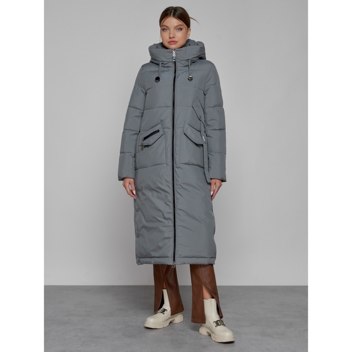 Пальто утепленное зимнее женское, размер 44, цвет серый пальто утепленное зимнее женское размер 44 цвет коричневый