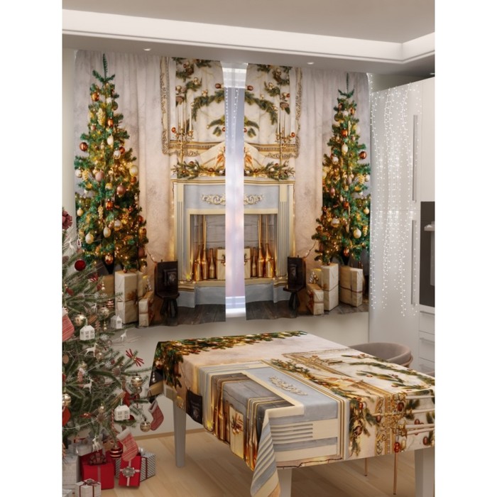 

Фотошторы для кухни «Новогодняя коллекция», размер 150x180 см