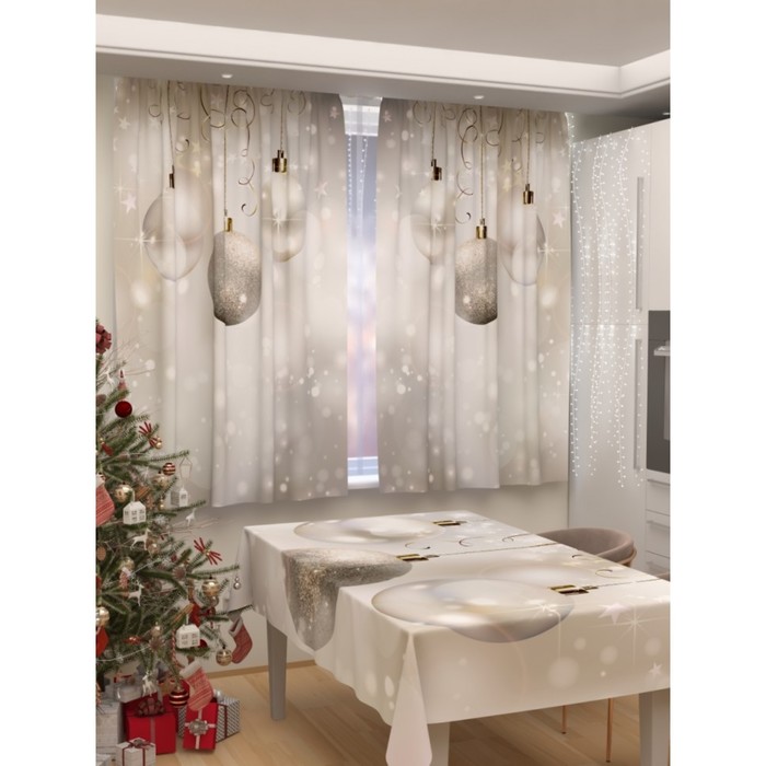 

Фотошторы для кухни «Новогодняя коллекция», размер 150x180 см