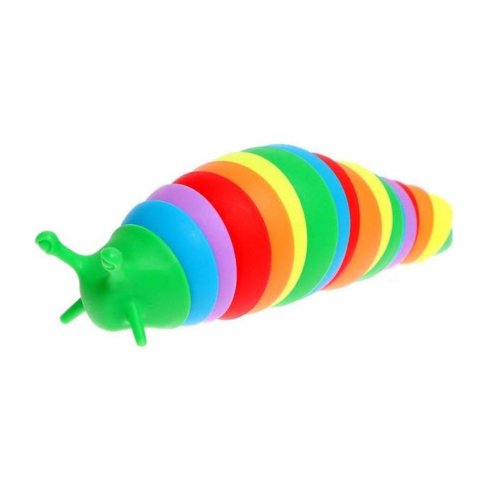 Развивающая игрушка «Цветная гусеничка», в пакете игрушка антистресс гусеничка