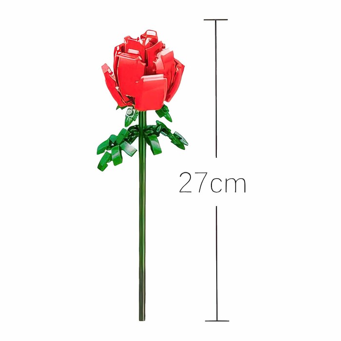 фото Конструктор цветы «красная роза», 112 деталей moyu