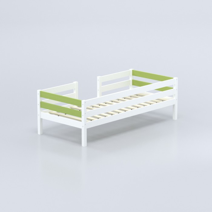 Кровать «Савушка-04», 1-ярусная, цвет зелёный, 90х200 см