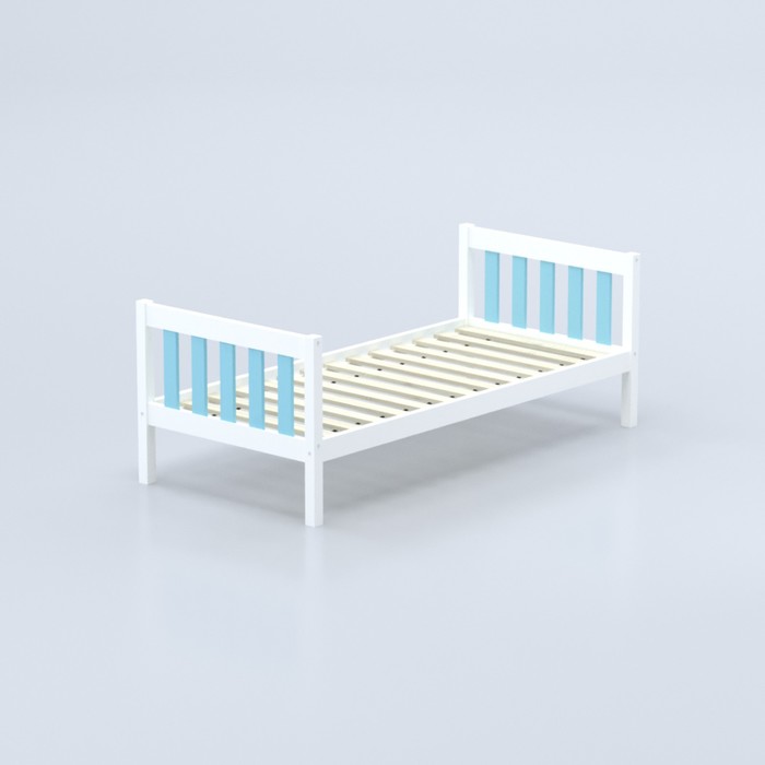 Кровать «Савушка-05», 1-ярусная, цвет голубой, 90х200 см