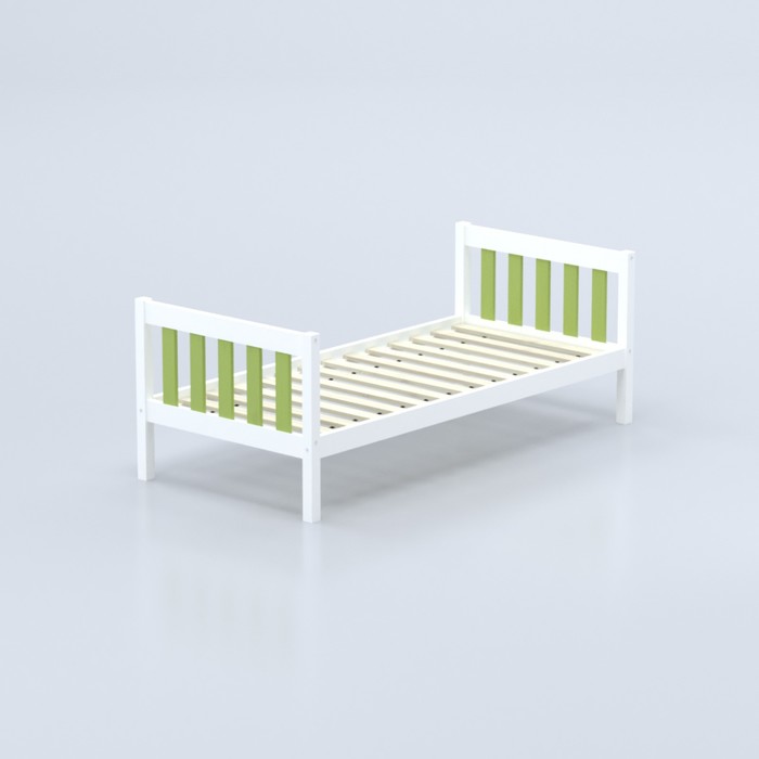Кровать «Савушка-05», 1-ярусная, цвет зелёный, 90х200 см