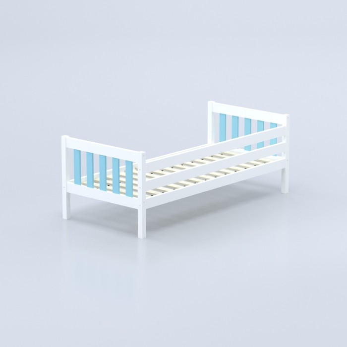 Кровать «Савушка-06», 1-ярусная, цвет голубой, 90х200 см