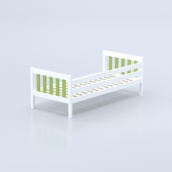 Кровать «Савушка-06», 1-ярусная, цвет зелёный, 90х200 см