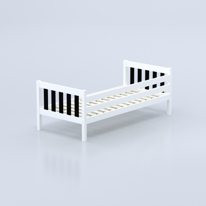 Кровать «Савушка-06», 1-ярусная, цвет чёрный, 90х200 см