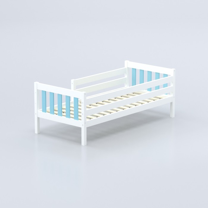 Кровать «Савушка-07», 1-ярусная, цвет голубой, 90х200 см