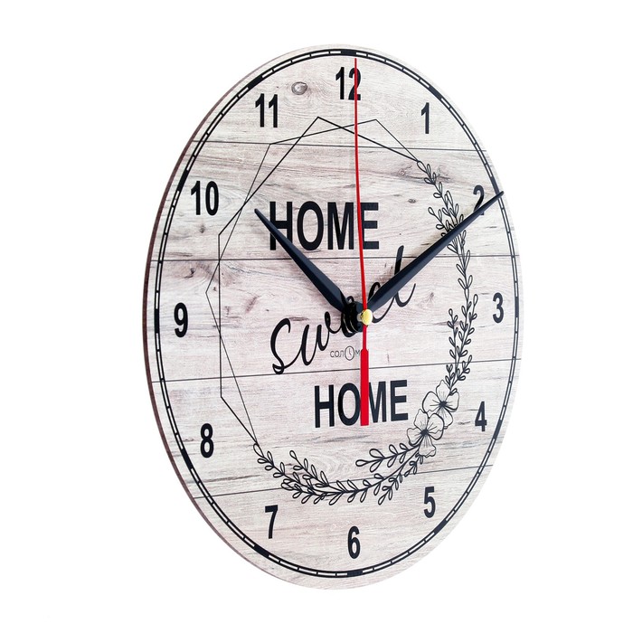 фото Часы настенные "home sweet home", плавный ход, d-24 см соломон