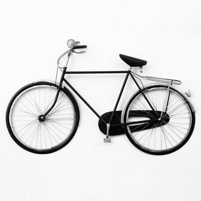 фото Декор настенный металл "велосипед" черный 108х8х67 см