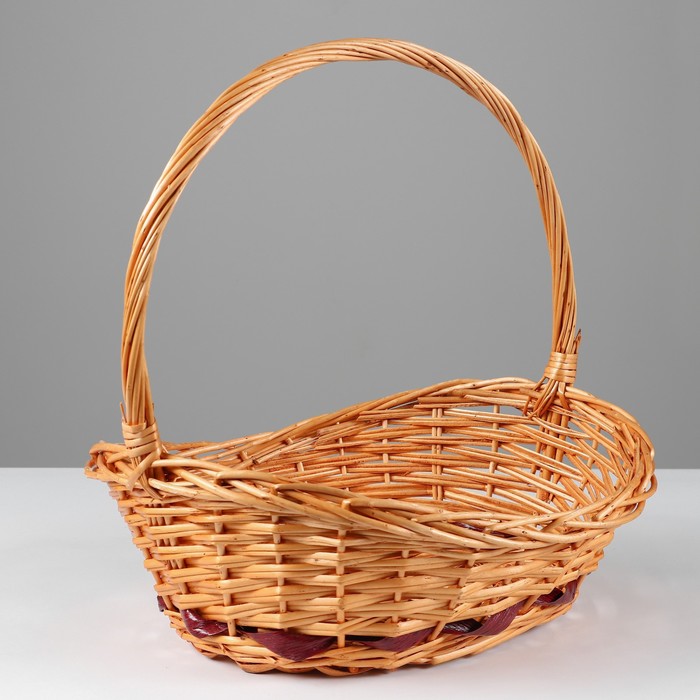 

Корзина, 40 х 32 х 11/40 см, лоза, шпон