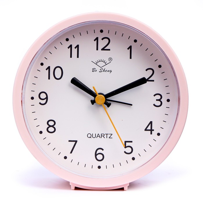 Часы - будильник настольные Классика, дискретный ход, 12 х 12 см, АА