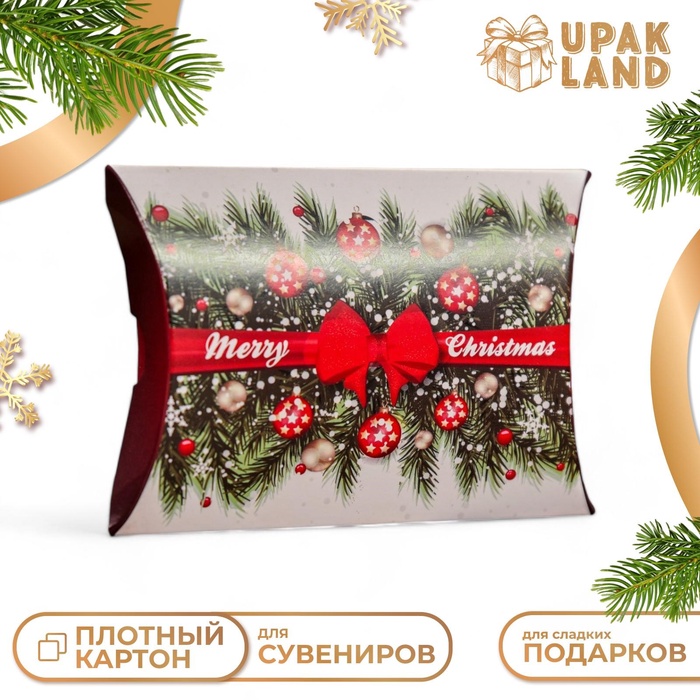 

Коробка складная "Merry christmas" 11 х 8 х 2 см