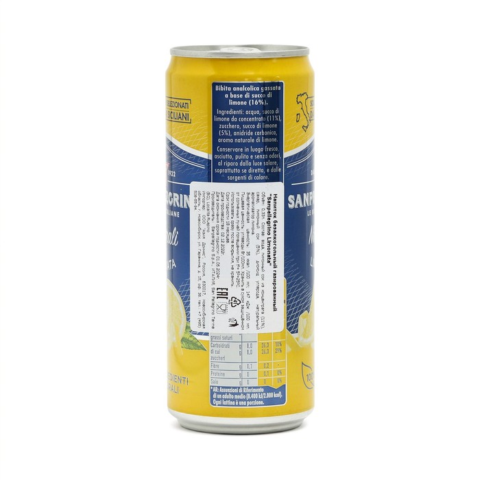 

Напиток сильногаз SANPELLEGRINO Limonata 0,33л, ж/б