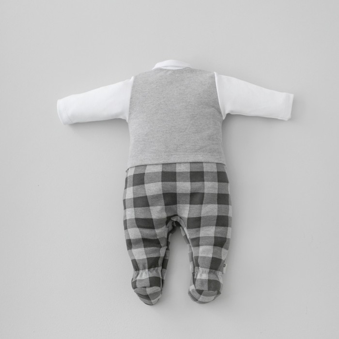 Комплект детский, рост 56-62 см, цвет серый меланж