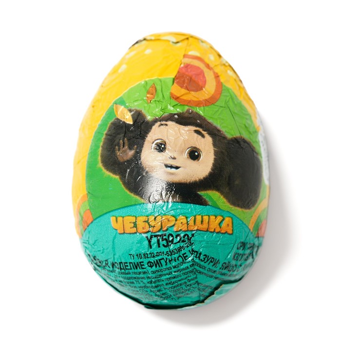 

ЧЕБУРАШКА Яйцо из глазури с игрушкой 20г/ Конфитрейд