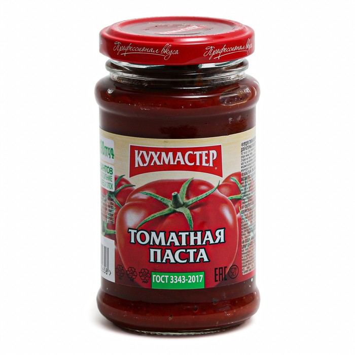 

Томатная паста КУХМАСТЕР ГОСТ 190г ст/б