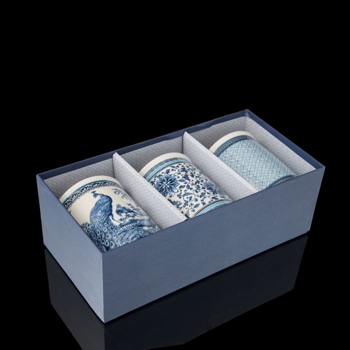 Набор из трех банок для хранения сыпучих продуктов "Райский сад", 775 мл