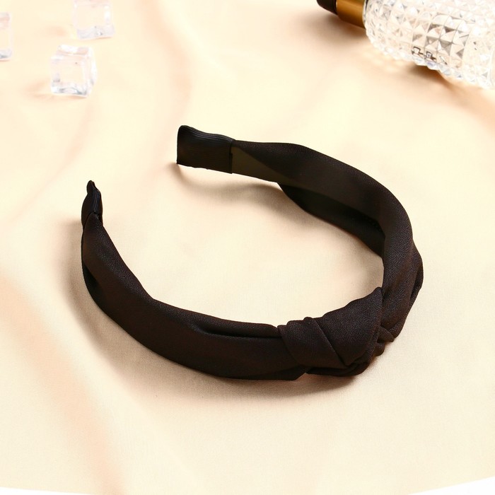 Ободок для волос Амата классика, 3 см, чёрный