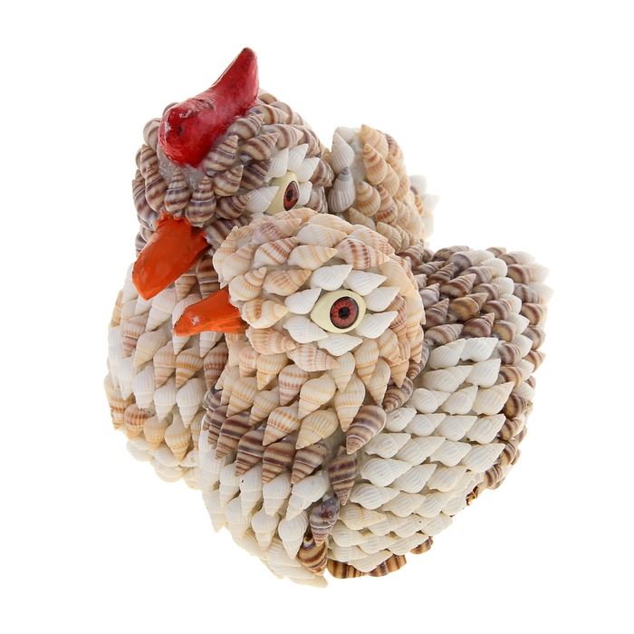 Сувенир из ракушек "Уточки мандаринки"