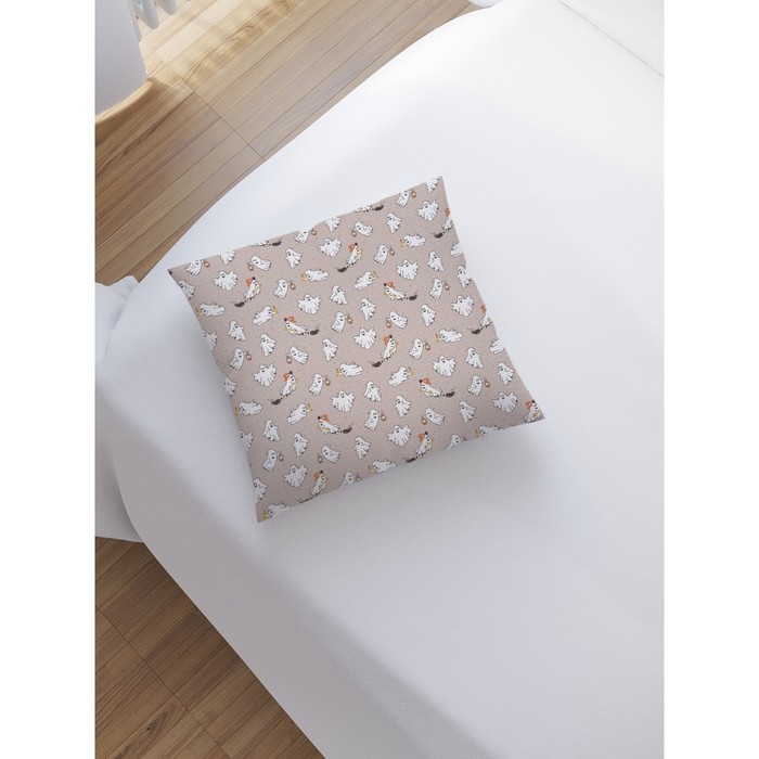 Наволочка декоративная на молнии, чехол на подушку «Привидения суетологи” 45х45 см