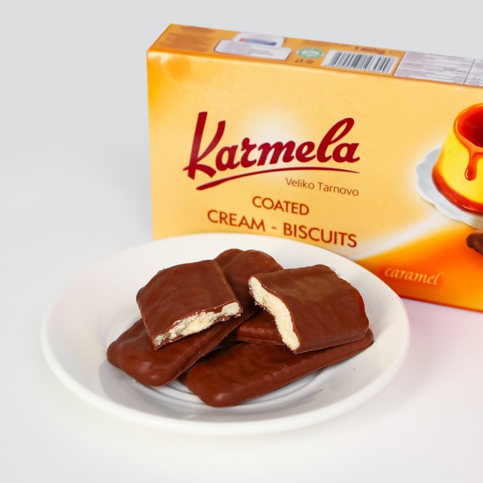 Печенье Karmela с карамелью в шоколаде, 160 г