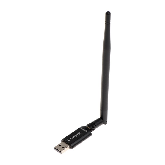 цена Адаптер Wi-Fi+Bluetooth Gembird WNP-UA-019, 600 Mbps, USB, двухдиапазонный, антенна, чёрный