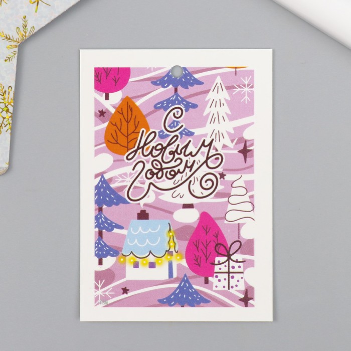 

Бирка картон "Новогоднее настроение" 5х7 см