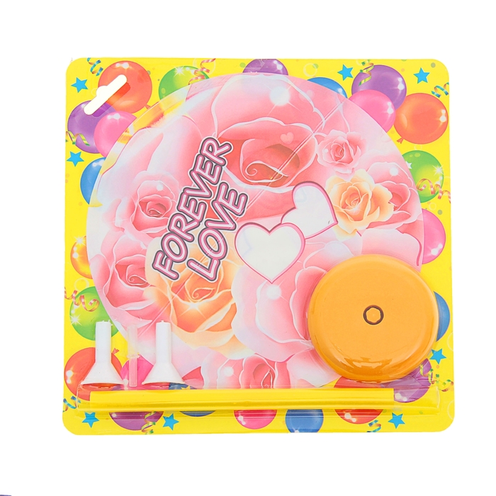 Шар фольгированный 7" "Любовь на всегда" Шар+зажим+трубочка+подставка