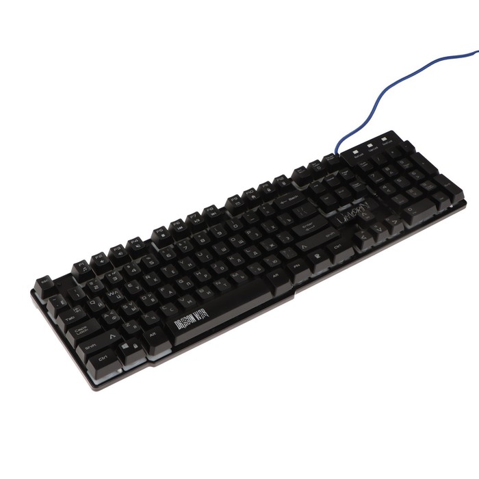 фото Клавиатура qumo unicorn k01, игровая, проводная, мембранная,104 клавиши,usb, подсв, чёрная