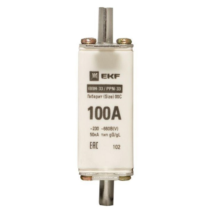 Вставка плавкая ППН-33 100100А габарит 00С PROxima EKF fus-33100 277₽